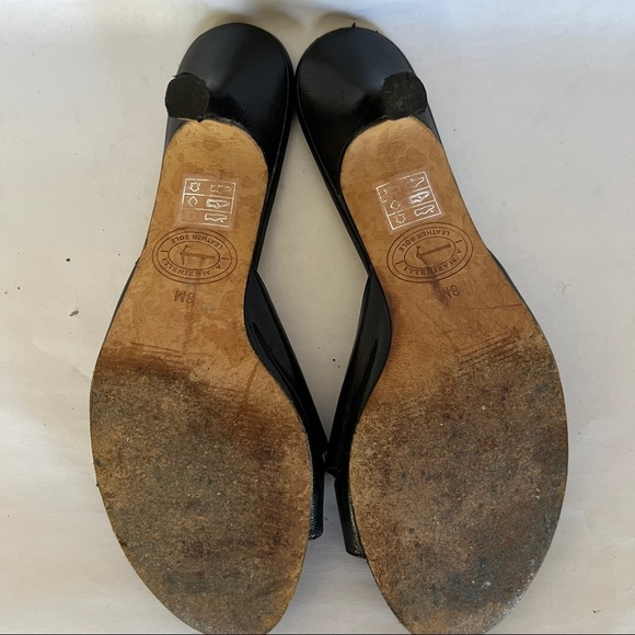 A MARINELLI - GRAY w/BEADS BLING - LOW KITTEN HEEL SANDAL Shoes - size 8 - Picture 5 of 7